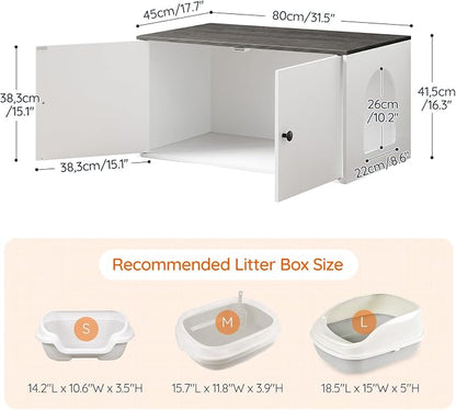 HOOBRO Cat Litter Box Enclosure, Hidden Litter Box Furniture - Image 5