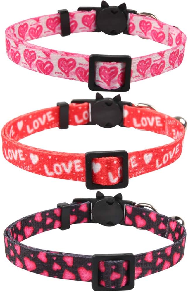 3 Pack Valentine's Day Cat Collar - Image 2