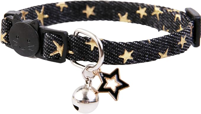 BoomBone Star Charm Studded Cat Collar Breakaway by BOOMBONE