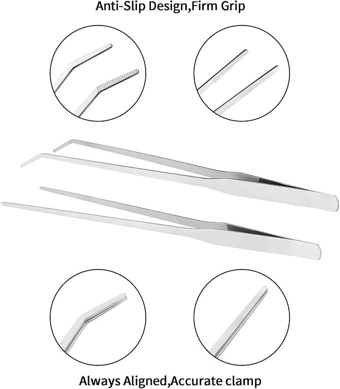 2PCS Long Aquarium Tweezers - Image 3
