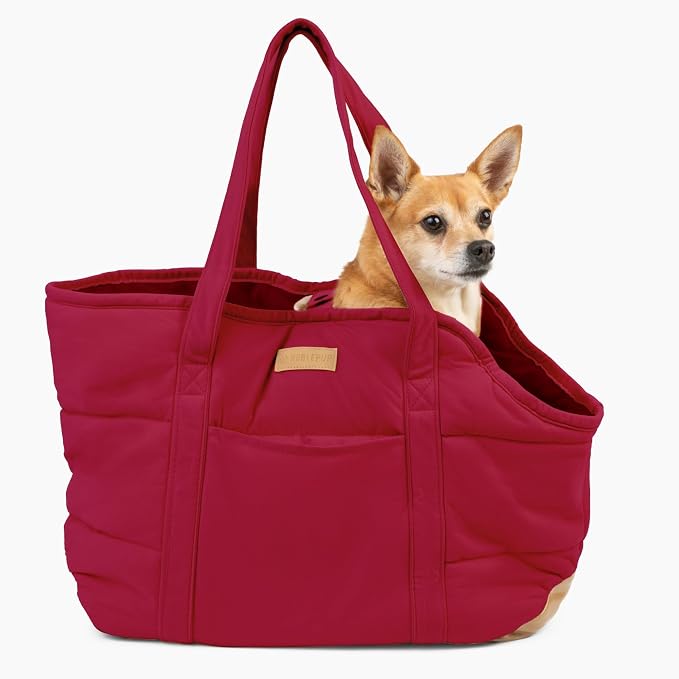 Plush Dog Purse Carrier for Small Dogs, Soft Dog Tote Bag by NoblePup