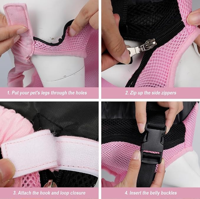FEimaX Dog Carrier Backpack Pet Legs Out Front Cat Travel Bag, Adjustable Puppy - Image 5