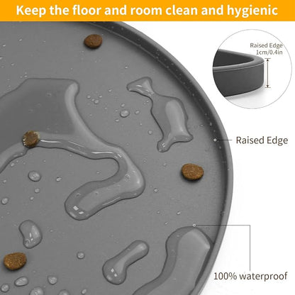 Ptlom Silicone Pet Placemat for Dogs and Cats, Non-Slip Waterproof Dog Feeding - Image 5