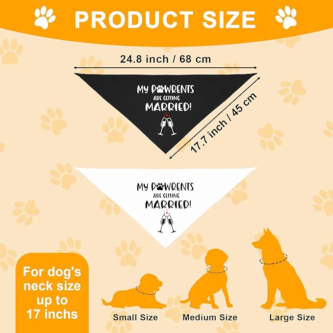 Getting Married Pet Dog Bandana, Engagement Announcement Dog Wedding Bandana - Image 2