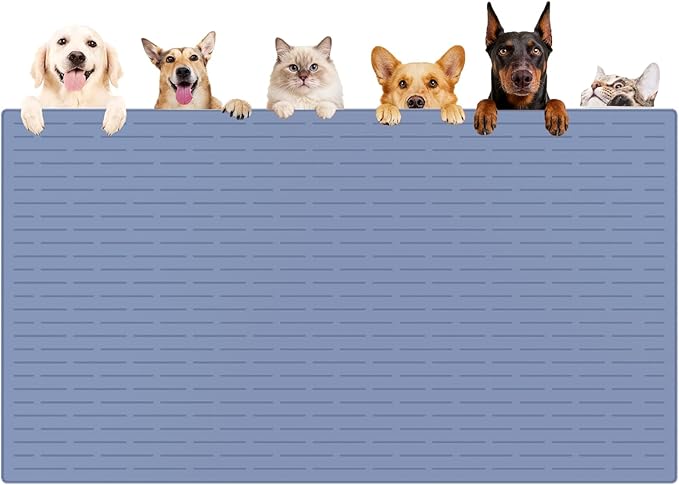 XXXXL Largest Pet Food Mat, 51.2"x25.6" Silicone Dog Mats by WelcometoULTIBE