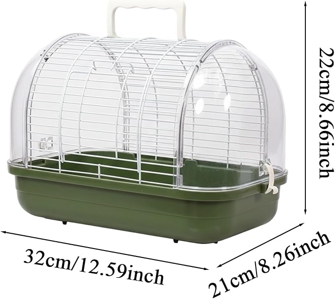 Small Bird Cage, Transparent Bird Travel Carrier, Full View Cockatiel Cage - Image 5