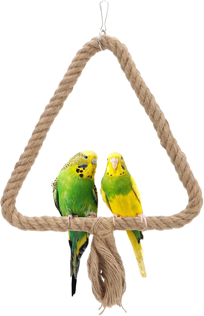 Bird Rope Swing Toy Parrot Climbing Perch Stand by Wontee
