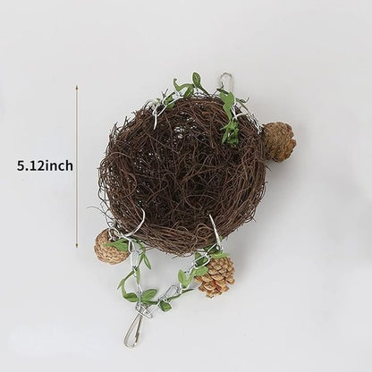Natural Rattan Nest Small Medium Large Bird Swing - Image 2