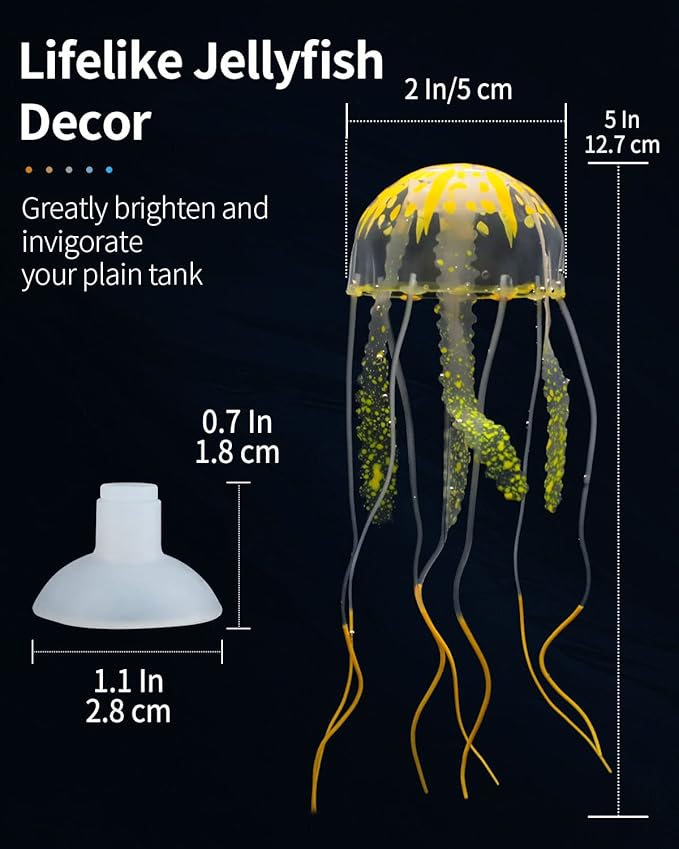Uniclife 6 Pcs Glowing Jellyfish Ornament Decoration - Image 4