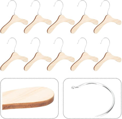DOITOOL Wooden Dog Hangers for Pet Clothes 8.66 Inch Solid Wood Small Pet - Image 9