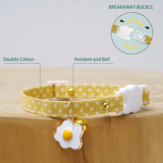 2 Pack Star Cotton Breakaway Cat Collars - Image 8