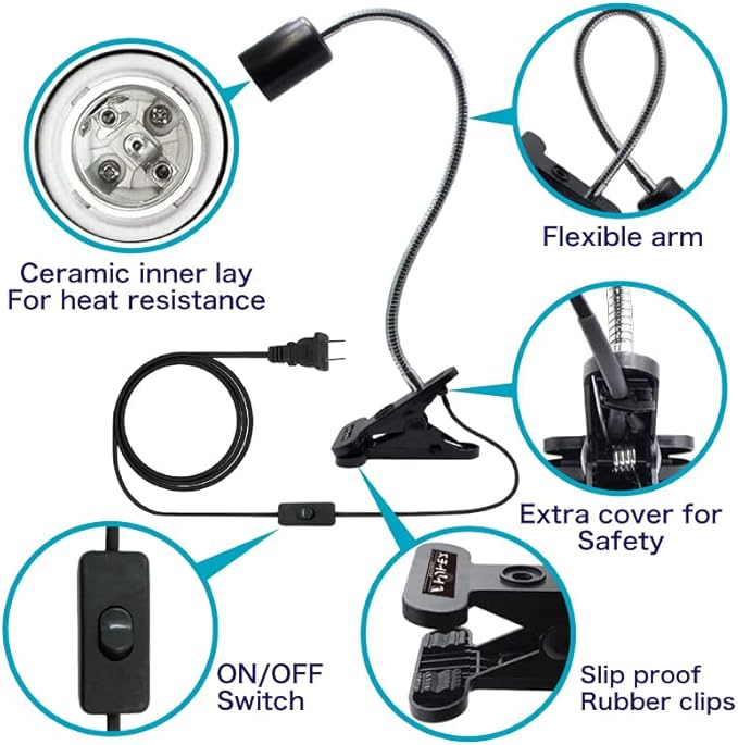 FUNKS TORITOMOSU Bird Cage UVB Light Combo Kit, AvianSun Lamp 2.4% UVB UVA 20W - Image 6