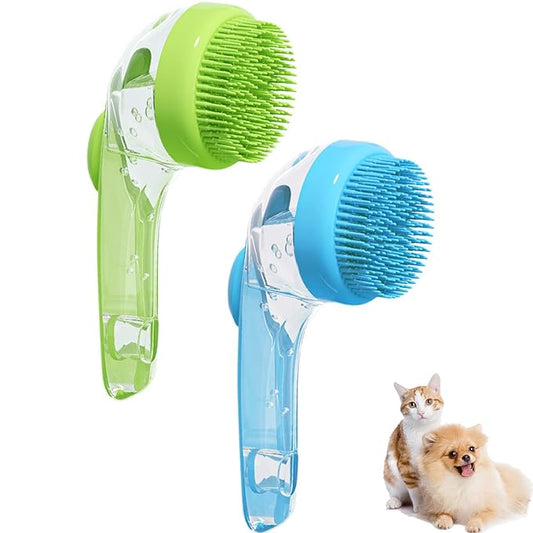 Pet Bath Brush, 2 Pack Dog Bath Brush 2 in 1 Cat Shampoo Brush by Aoche