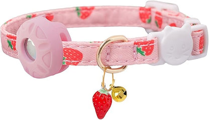 Breakaway Cat Collar with Airtag Holder, Kitten Collar with Apple Air Tag by Bencacawinstyle