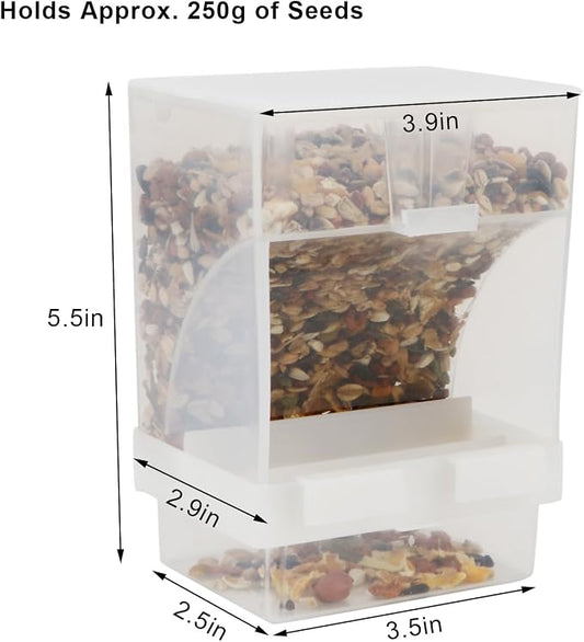 Hypeety Automatic Bird Feeder No Mess Pet Feeder Seed Food Container Perch Cage - Image 2