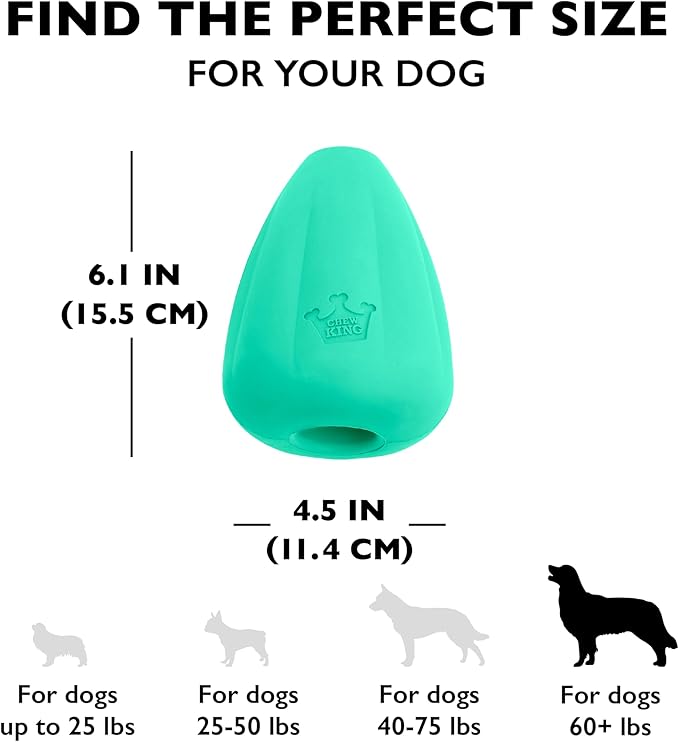 Chew King by Mammoth Premium Treat Dispensing Dog Toy, Durable Natural Rubber - Image 4