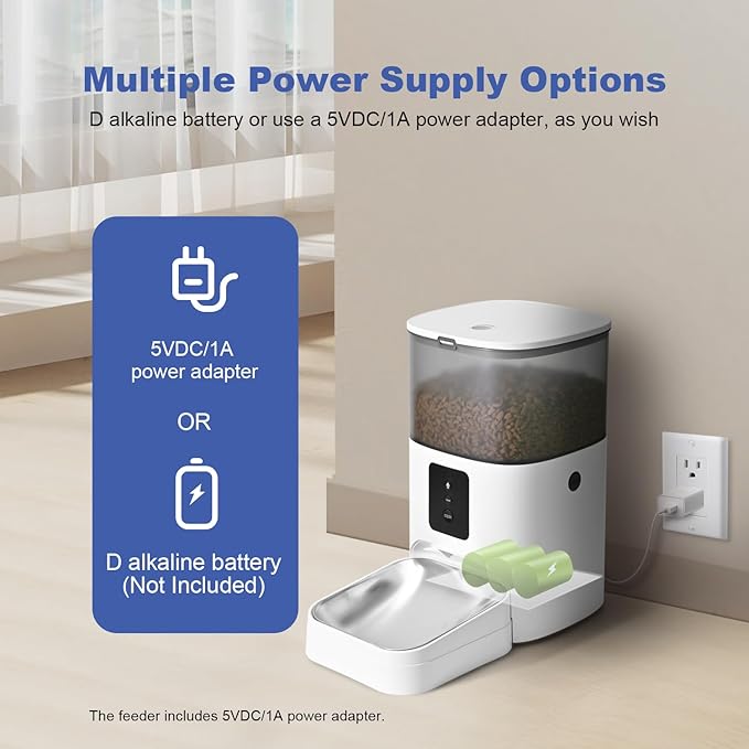 2.4G WiFi Automatic Cat Feeder, 4L Food Dispenser - Image 5