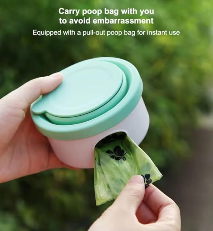 3 in 1 Collapsible Dog Bowl, Treat Container, Poop Bag Holder - Image 5