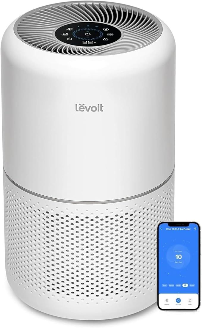 LEVOIT Air Purifiers for Home Bedroom, HEPA Sleep Mode, AHAM VERIFIDE, Smart by Levoit