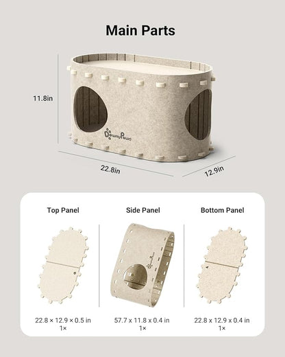 DownyPaws Cat House for Indoor Cats, Cat Bed Cave for Multiple & Large Cats Up - Image 9
