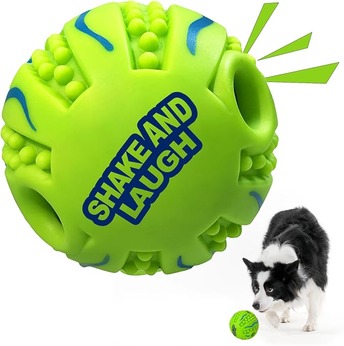 Spiky Interactive Dog Toys Ball, Shaking by SHAKEANDLAUGH