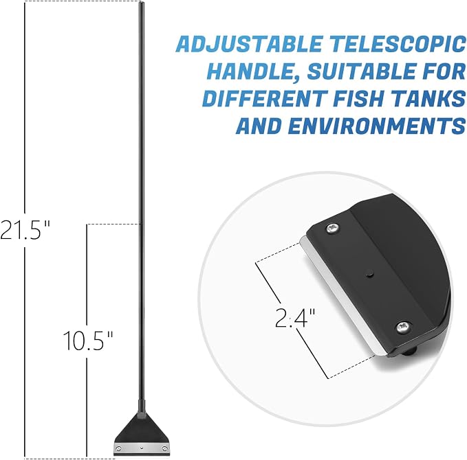CXY Aquarium Algae Scraper for Glass, 21.5" Fish Tank Cleaner - Image 2