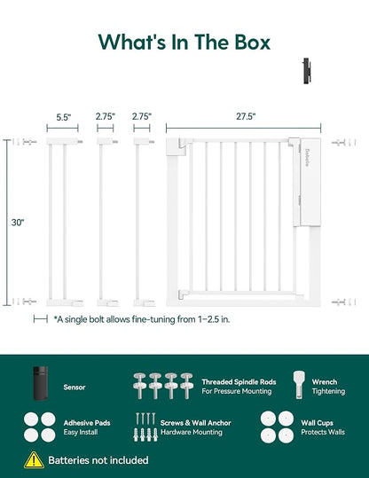 Babelio Smart Baby Gate with Auto-Unlock/Close, Pressure Mounted No Drill - Image 9