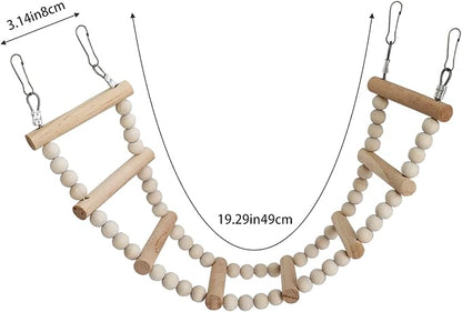 Bird Ladder Bridge, Wooden Pet Hamster Climbing & Swing Toys, Cage Accessories - Image 6