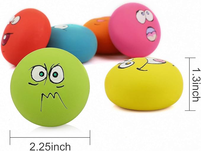 Smile Face Dog Squeaky Toys Soft Latex Squeak Balls - Image 5