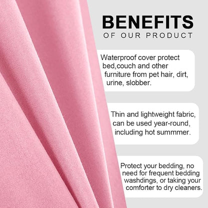 DUJUIKE Waterproof Bed Cover for Dog and Cats, Pet Hair Resistant Bed Sheet - Image 7