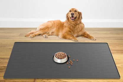 48" x 32" XXXL Largest Pet Food Mat, Silicone Dog Mats by WelcometoULTIBE