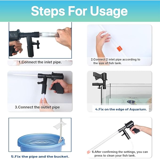 Aquarium Gravel Cleaner Siphon Fish Tank Vacuum Cleaner - Image 3