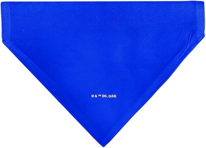 DC Comics Pet Bandana Superman Shield Logo Blue Red Yellow Slip On Collar - Image 2