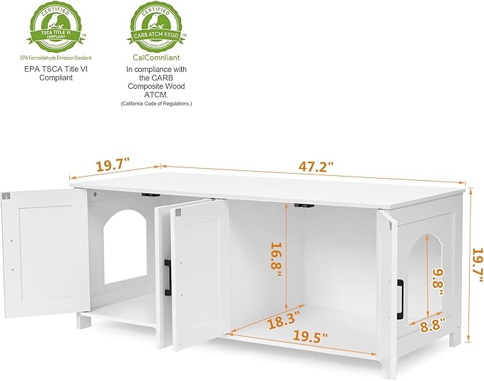 Homhedy Cat Litter Box Enclosure - Image 4