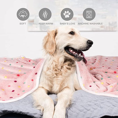 Dono 1 Pack 3 Dog Blankets, Soft Fluffy Fleece Pet Blanket Warm Sleep Mat Paw - Image 4