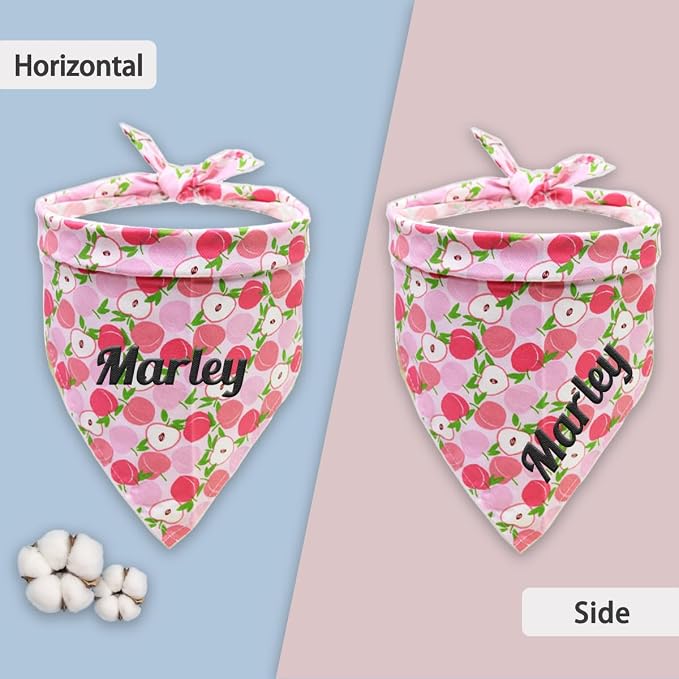 Personalized Dog Bandana Embroidered Name Custom Neckwear Dog Scarf Triangle - Image 2