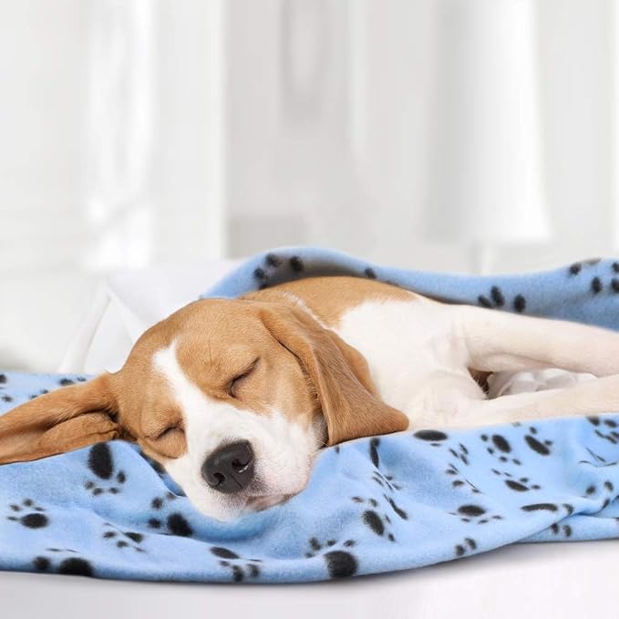 Comsmart Dog Blankets for Small Dogs, 6 Pack Puppy Blanket Cute Paw Print Pet - Image 7