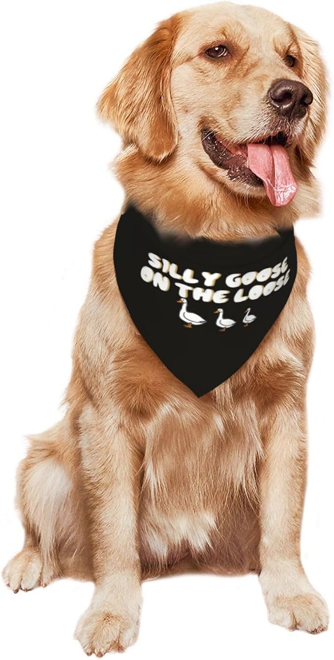 Silly Goose on The Loose Triangle Dog Bandana, Summer Bandana Funny Triangle - Image 8