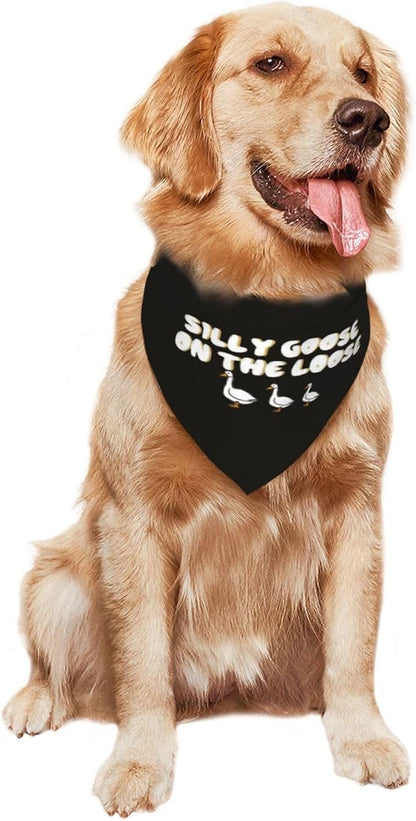 Silly Goose on The Loose Triangle Dog Bandana, Summer Bandana Funny Triangle - Image 8