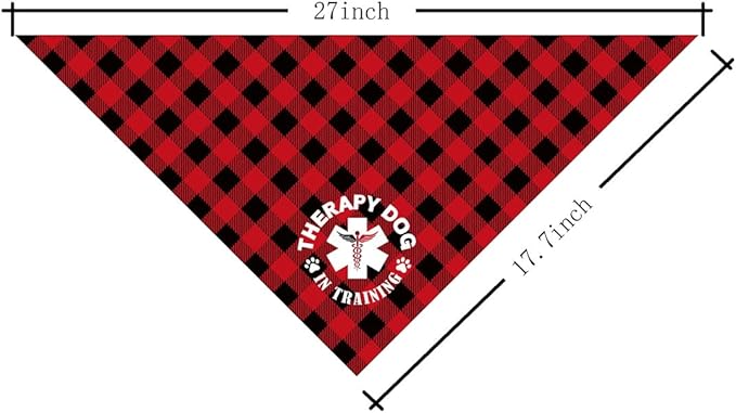 Dog Bandana, Therapy Dog Please Pet Me with, Dogs Scarf Classical Printing - Image 2