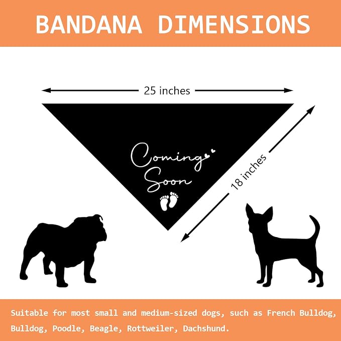 Baby Coming Soon Announcement Dog Bandana Gender Reveal Baby Announcement Pet - Image 2