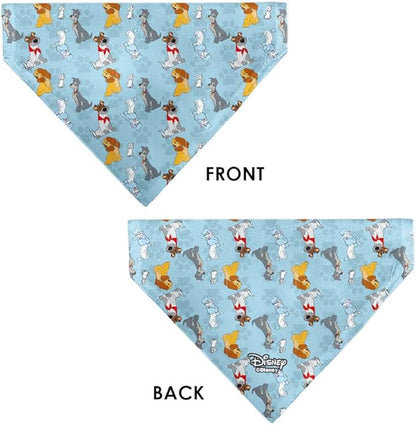 Disney Pet Bandana Disney Dogs Group Collage Paws Blues Slip On Collar Bandana - Image 3