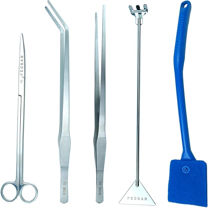 Aquarium Aquascape Tools Kit + Brush by Fecsam