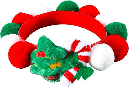 Lionheart glory Christmas Collar Pom-Pom Plush Ball Collar by LionheartGlory