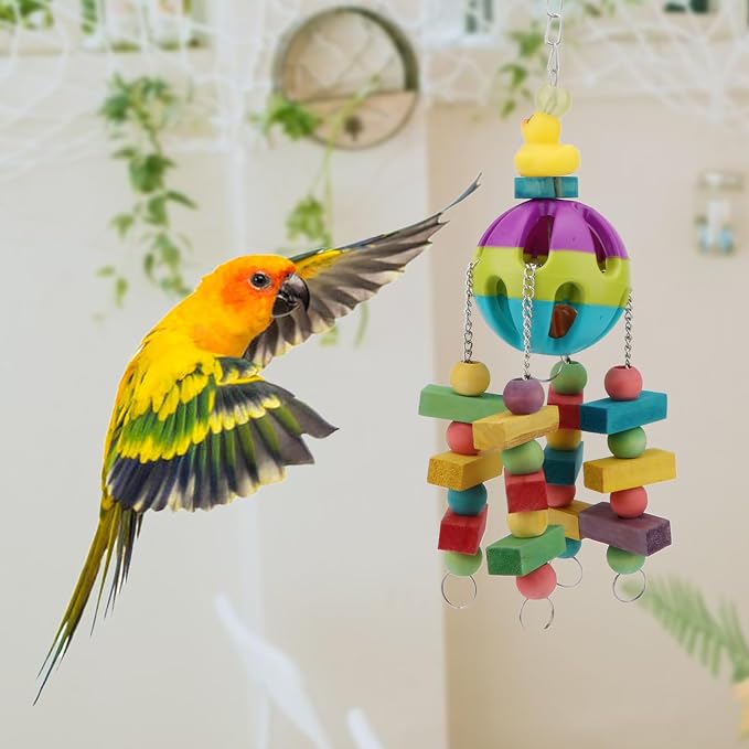 Hypeety Pet Parrot Toy Plastic Colorful Birds Ball - Image 6