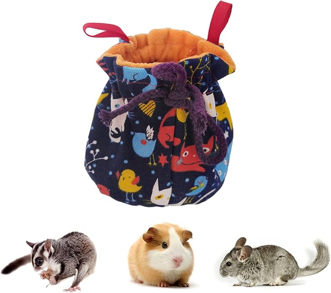 Dnoifne Sugar Glider Hanging Bed House, Sugar Glider Hamster Sleeping Pouch - Image 3