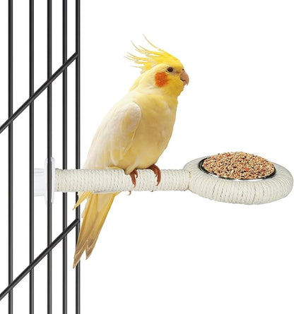 ASOCEA Bird Perch Feeding Cup, Bird Bowls by ASOCEA