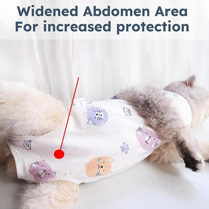 Cat Recovery Suit for Spay Abdominal Wounds, Breathable Cat Onesie for Cats - Image 8