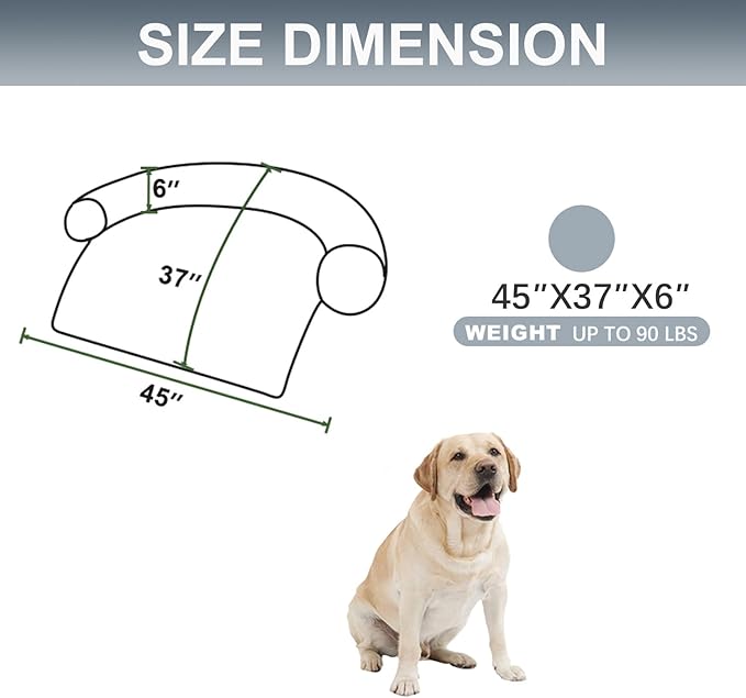 Tinaco Calming Dogs/Cats Bed Mats, Dog Pad Washable Removable Couch Cover - Image 2