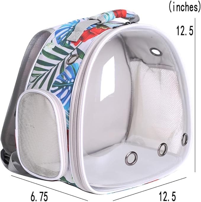 Bird Carrier Backpack with Rope Perch, Portable Bird Travel Carrier Backpack - Image 3